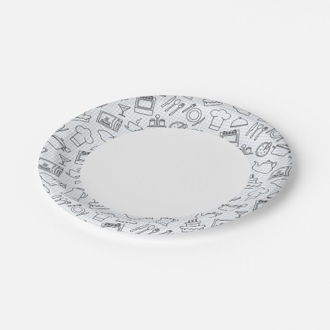 Kitchen Pattern 4 Paper Plate (Angled)