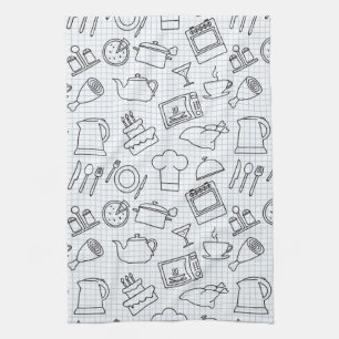 Kitchen Pattern 4 Tea Towel