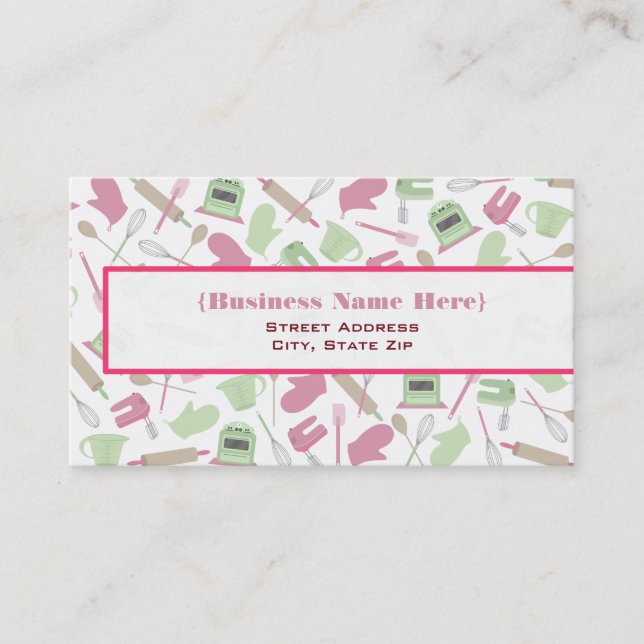 Kitchen Pattern Business Card (Front)