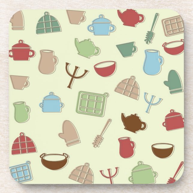Kitchen pattern coaster (Front)