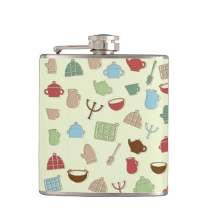 Kitchen pattern hip flask