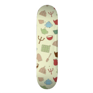 Kitchen pattern skateboard