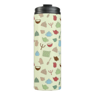 Kitchen pattern thermal tumbler
