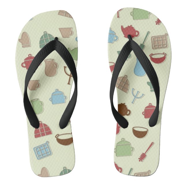 Kitchen pattern thongs (Footbed)