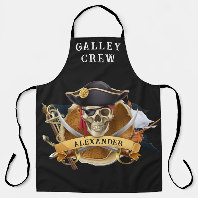 Kitchen Pirate Personalise Apron (Front)