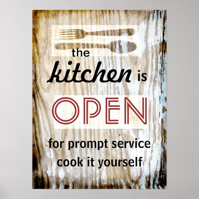 kitchen poster humourous quote cook it yourself (Front)