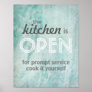 kitchen poster humourous quote cook it yourself