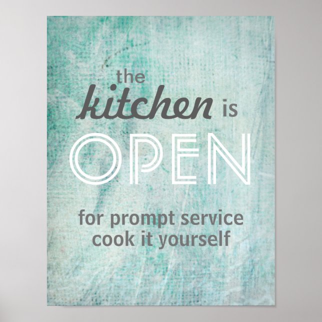 kitchen poster humourous quote cook it yourself (Front)