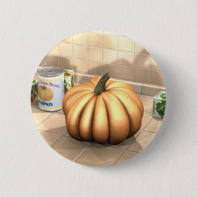 Kitchen Pumpkin 6 Cm Round Badge (Front)