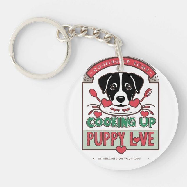 Kitchen Pup Vibes Key Ring (Front)