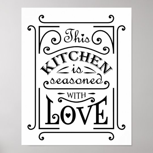 Kitchen quote design poster | Zazzle.com.au