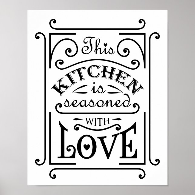 Kitchen quote design poster (Front)