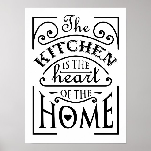 Kitchen quote design poster (Front)