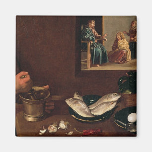 Kitchen Scene with Christ Magnet