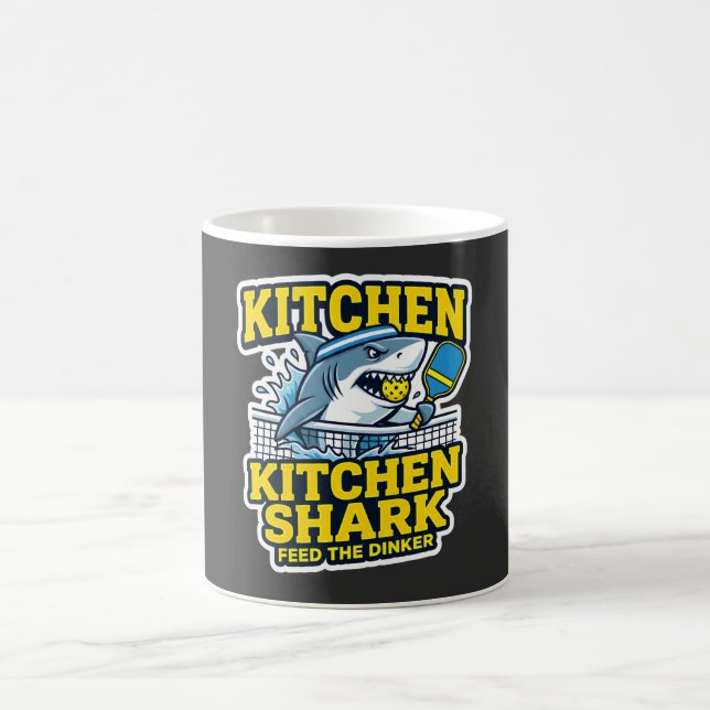 Kitchen Shark Funny Pickleball Coffee Mug (Center)