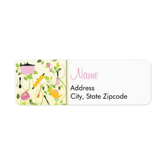 Kitchen Shower Address Label