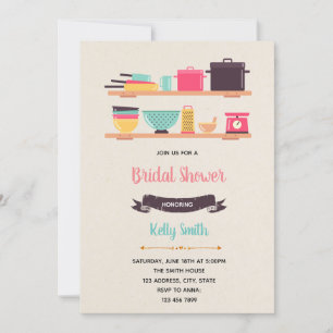 Kitchen shower theme party invitation