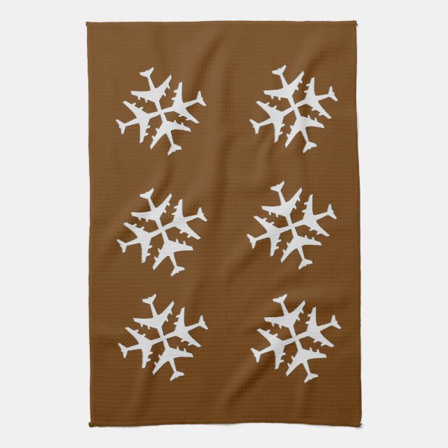 Kitchen Snowflakes Tea Towel (Vertical)