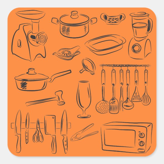 Kitchen Square Sticker (Front)