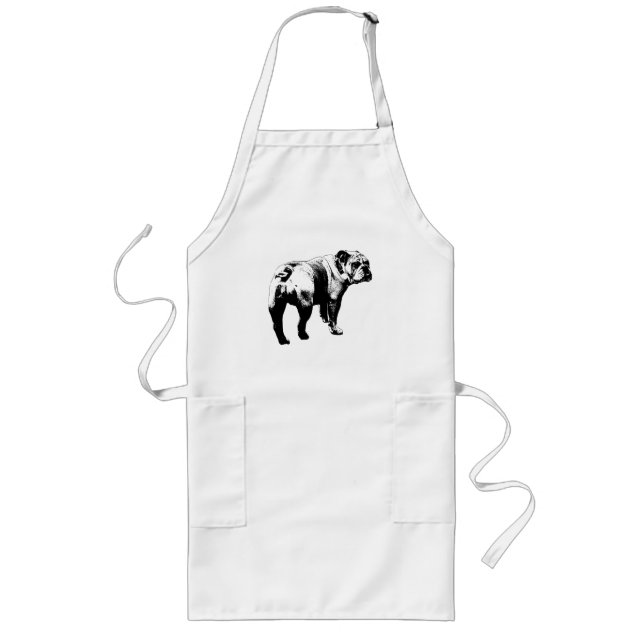 Kitchen Stance, Calm Bulldog Long Apron (Front)