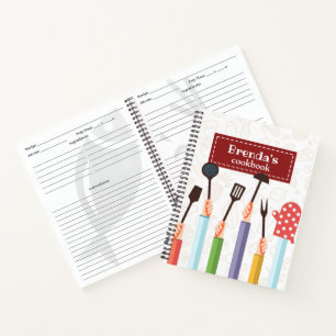 Kitchen Stuff Burgandy Recipe Spiral Notebook
