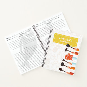 Kitchen Stuff Yellow Recipe Spiral Notebook
