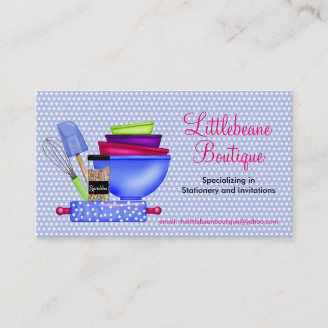 Kitchen Supplies Business Calling Cards (Front)