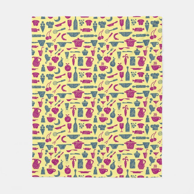 Kitchen supplies fleece blanket (Front)
