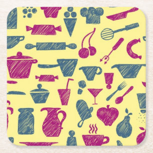 Kitchen supplies square paper coaster