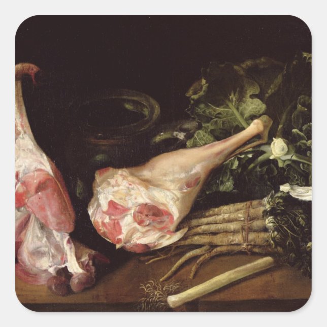 Kitchen Table, Still Life Square Sticker (Front)