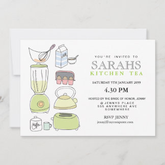 Kitchen Tea Bridal Shower Party Invite