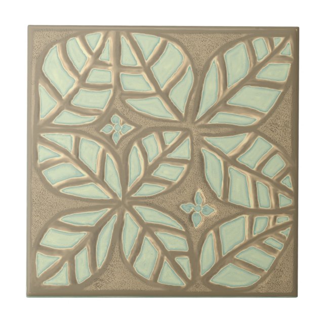  Kitchen tile, green and mushroom Ceramic Tile (Front)