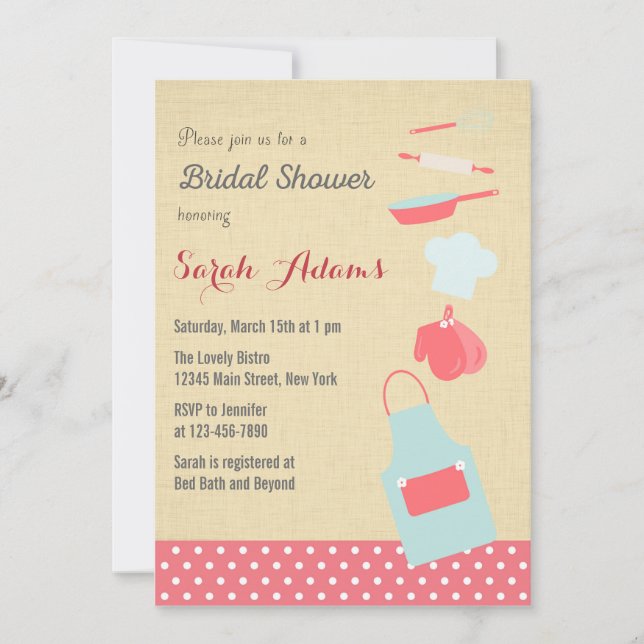 Kitchen Tools Bridal Shower Invitation (Front)