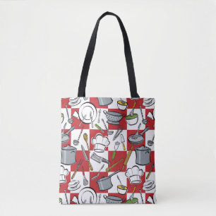 Kitchen Tools Check Tote Bag