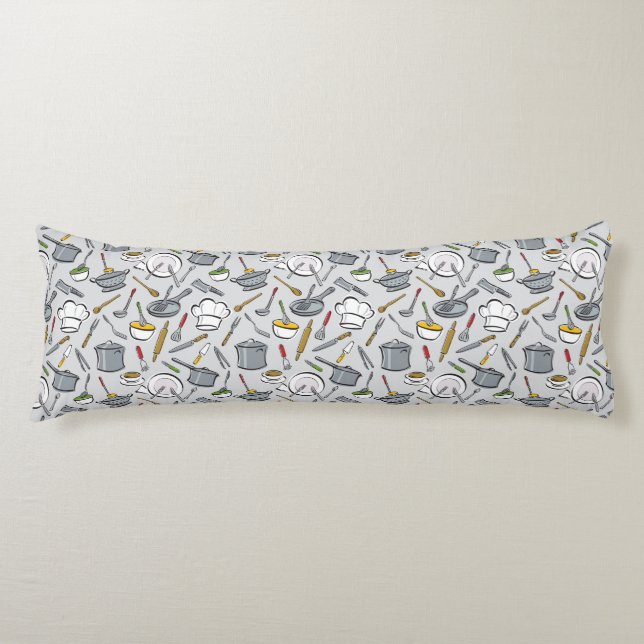 Kitchen Tools Pattern Body Cushion (Front)