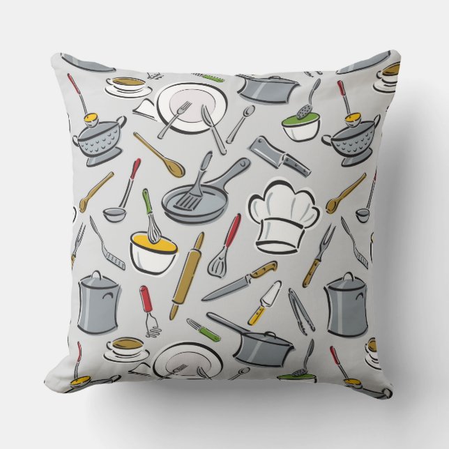 Kitchen Tools Pattern Cushion (Front)