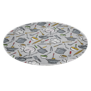 Kitchen Tools Pattern Cutting Board