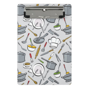 Kitchen Tools Pattern Mini Clipboard
