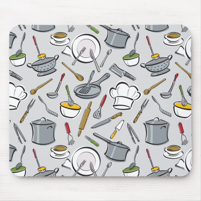 Kitchen Tools Pattern Mouse Pad (Front)