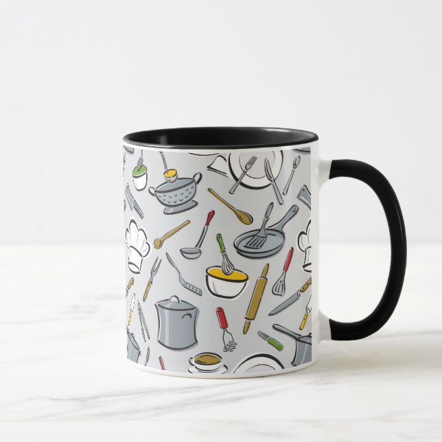 Kitchen Tools Pattern Mug (Right)
