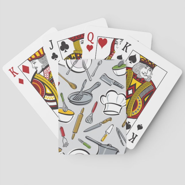Kitchen Tools Pattern Playing Cards (Back)