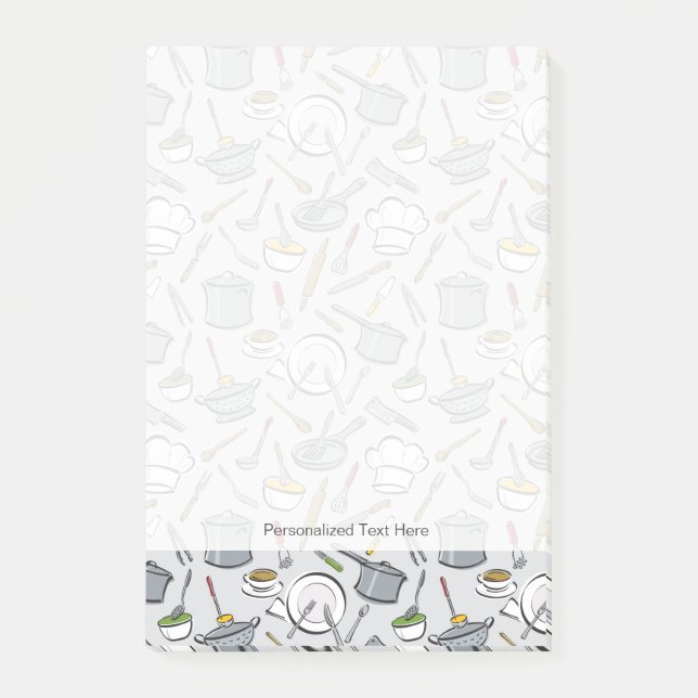 Kitchen Tools Pattern Post-it Notes (Front)
