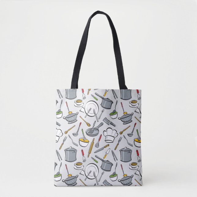 Kitchen Tools Pattern Tote Bag (Front)
