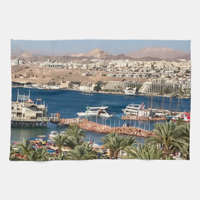 Kitchen Towel 16" x 24" with marina (Horizontal)