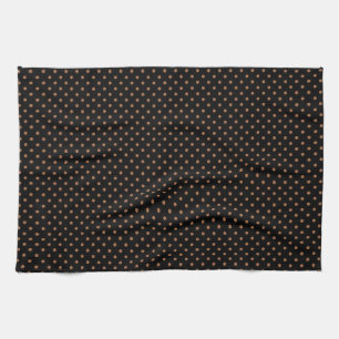 Kitchen Towel 16x24 Dots Dark Brown Black