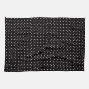 Kitchen Towel 16x24 Dots Dark Purple Black
