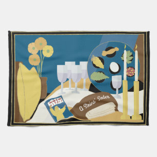 Kitchen Towel "A Passover Seder Table "