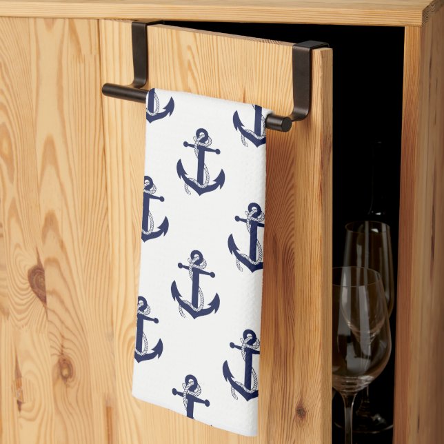 Kitchen Towel-Anchors Tea Towel (Thirds Fold)