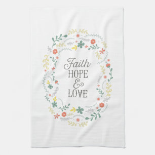 Kitchen Towel Bible Scripture Faith Hope Love