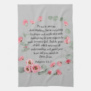 Kitchen Towel - Bible Verse Philippians 4:6-7